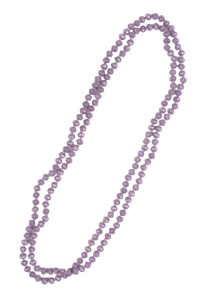 Southern Grace Women's Purple Double Wrap Beaded Necklace
