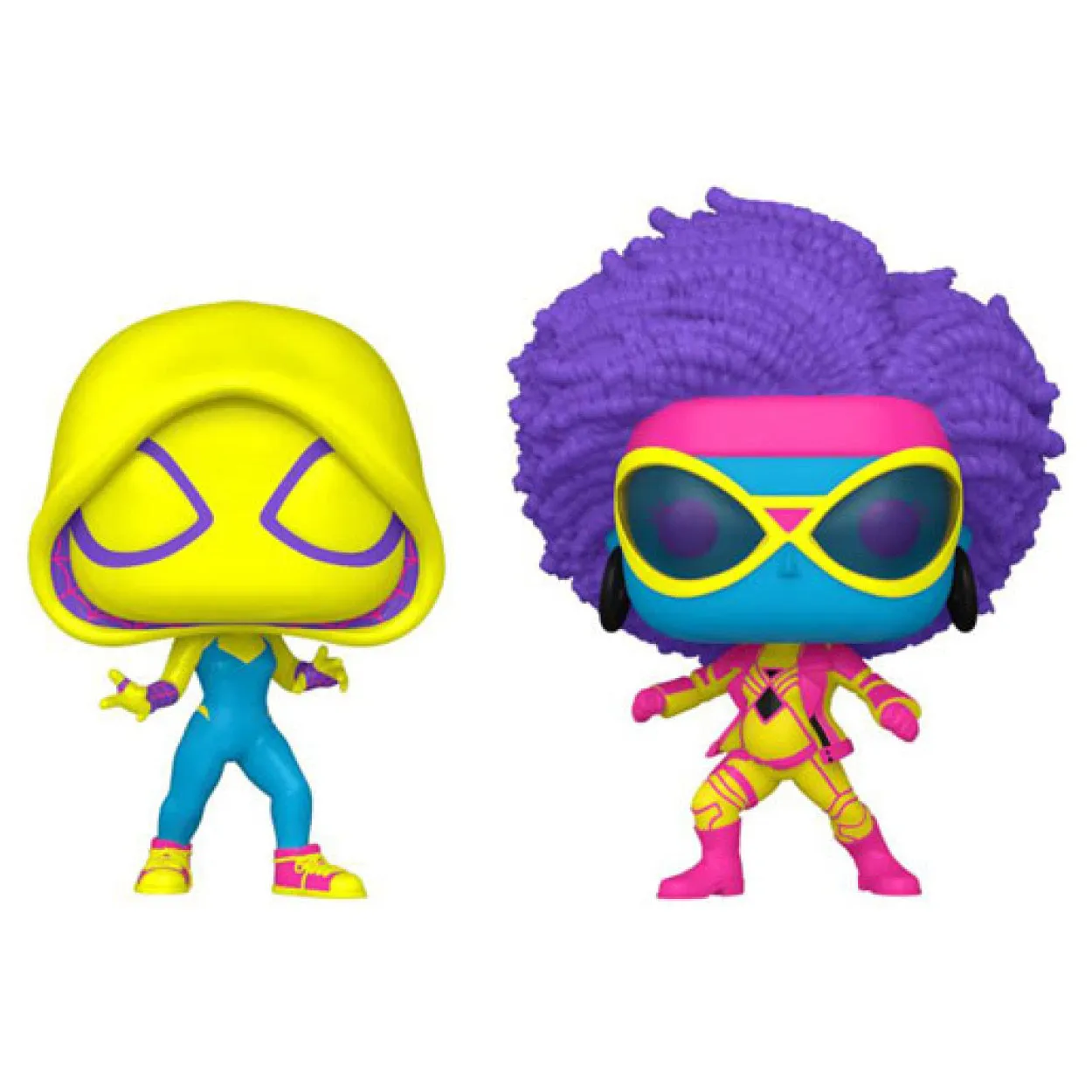 Spider-Man: Across the Spider-Verse - Spider-Gwen & Spider-Woman US Exclusive Blacklight Pop! 2-Pack