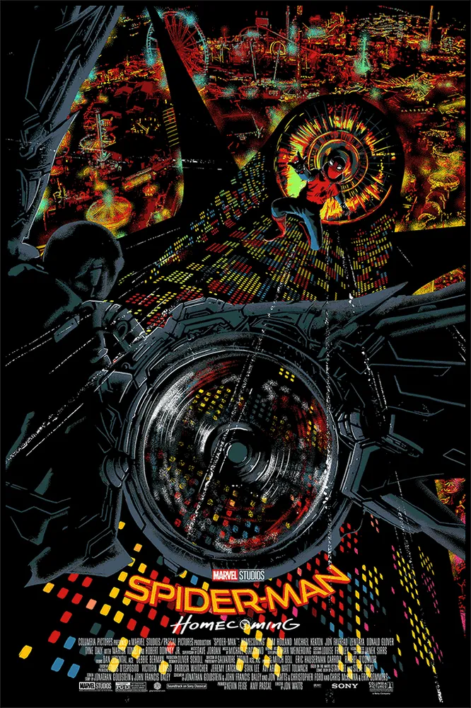 Spider Man Homecoming Foil Silkscreen Print by Raid71