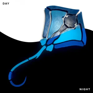 Stingray #1, Small - Glow in the Dark Pool Mosaic