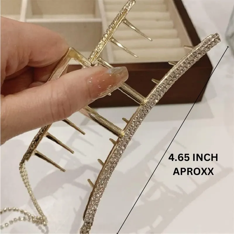 Stone Tasel hair clutcher for girls (Pack of 1 , Gold)