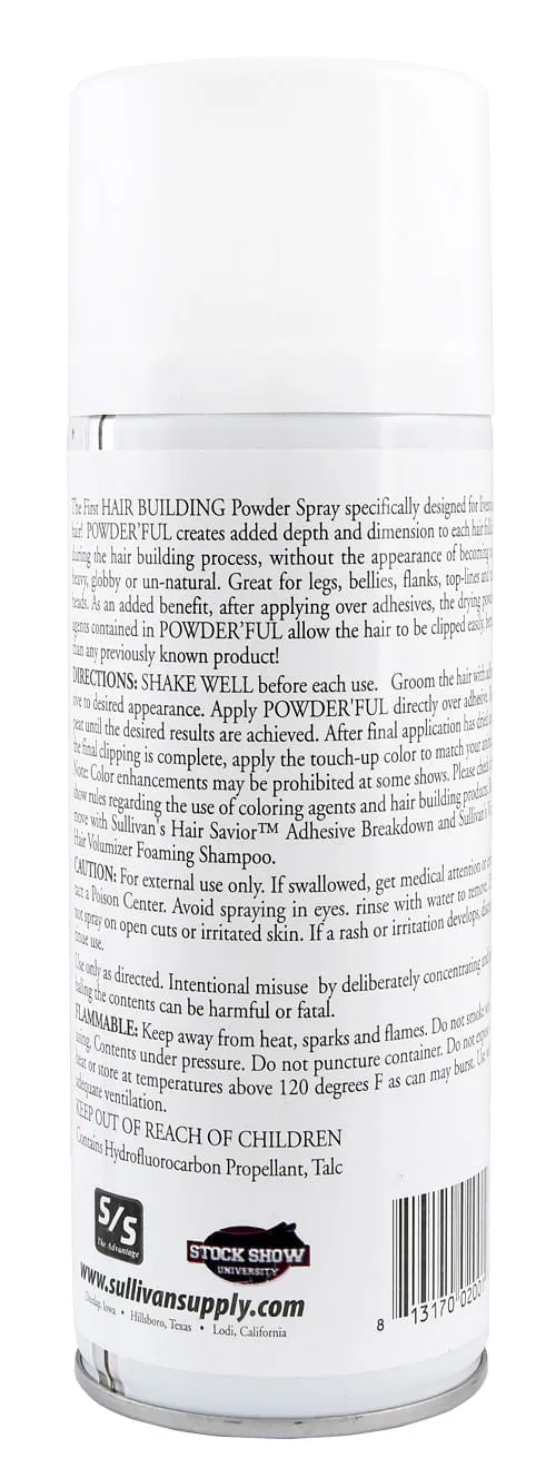 Sullivan's Powder'ful Livestock Hair Thickening Powder, White, 9.5 oz