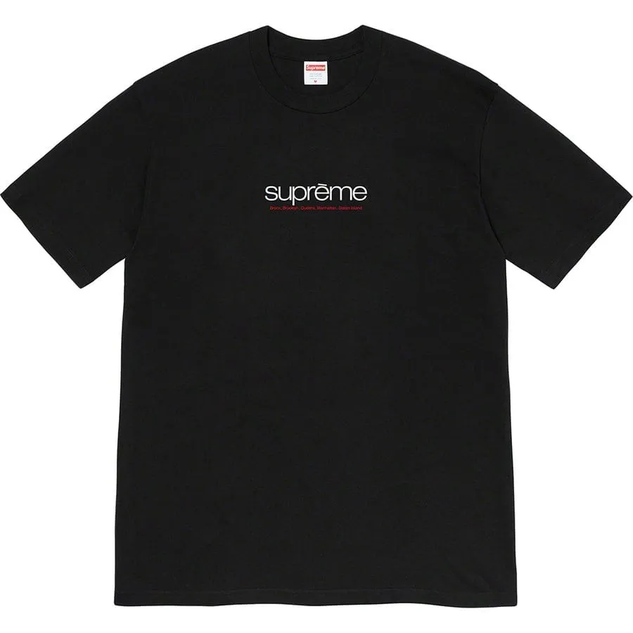 SUPREME FIVE BOROUGH TEE SHIRT BLACK