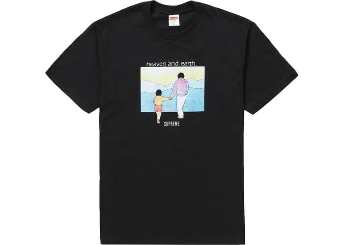SUPREME HEAVEN AND EARTH TEE BLACK