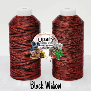 Tex 27 - Polyester Embroidery Sewing String - Variegated - Black Widow
