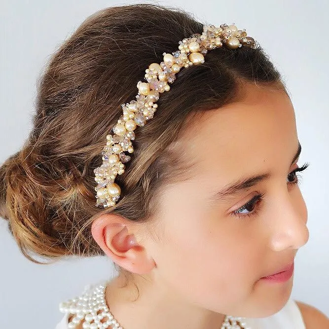 The Sachi Gold Girls Designer Headband