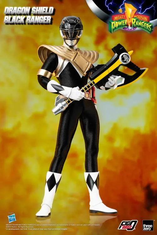 ThreeZero FigZero 1/6 Mighty Morphin Power Rangers Dragon Shield Black Ranger Sixth Scale Figure