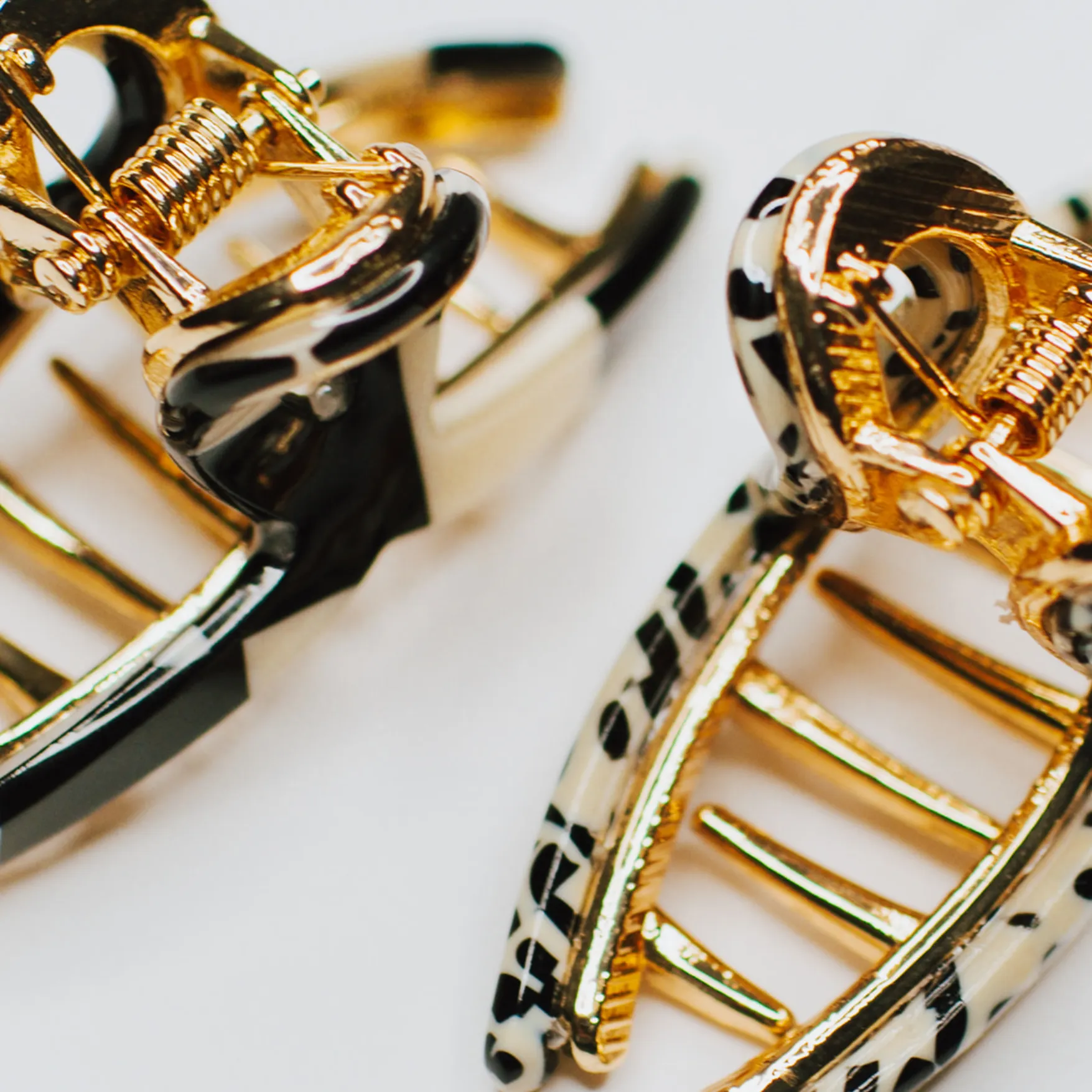 Tiny Gold Loops Hair Claw Clips 2-Pack