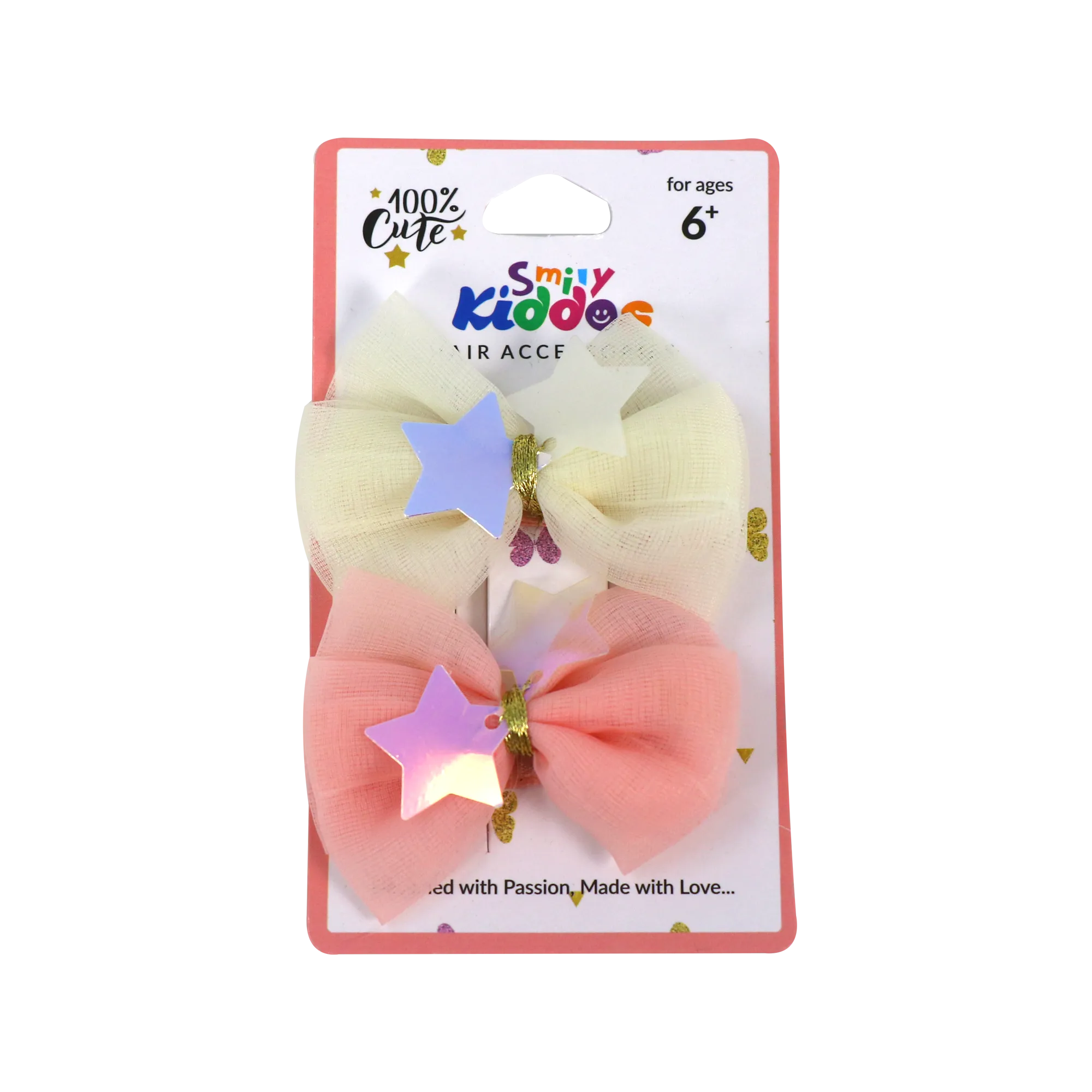 Twin Star Bow Hair Clip Set