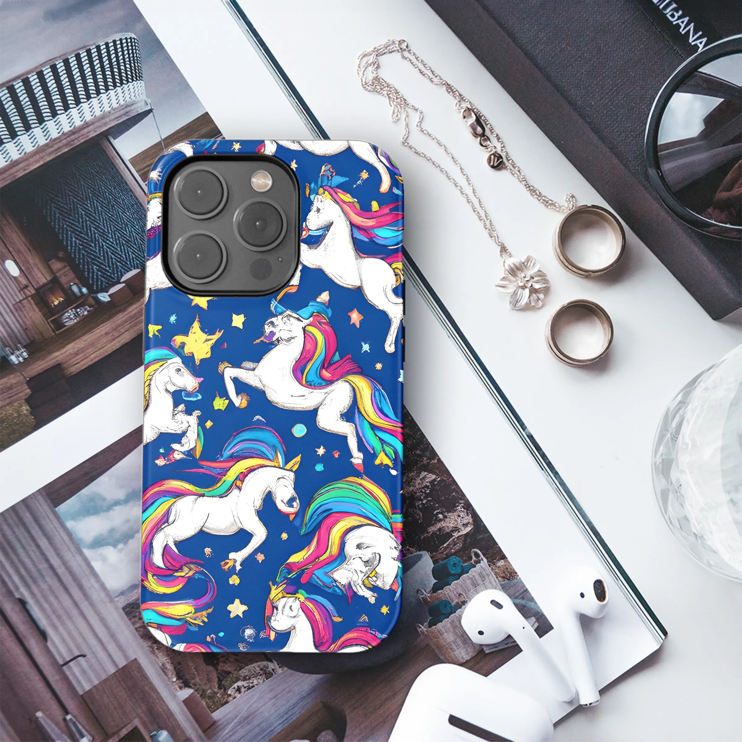 Unicorn Tile for Phone Case iPhone Samsung Cover Pixel 3289