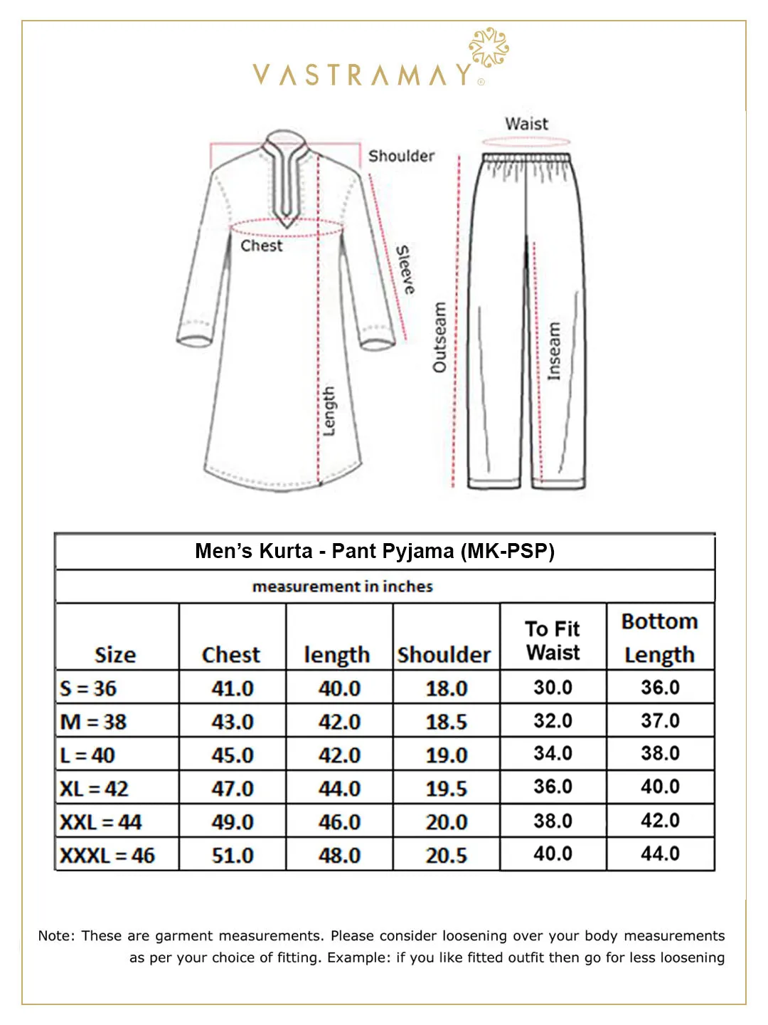 VASTRAMAY Purple Cotton Kurta and Pyjama Set