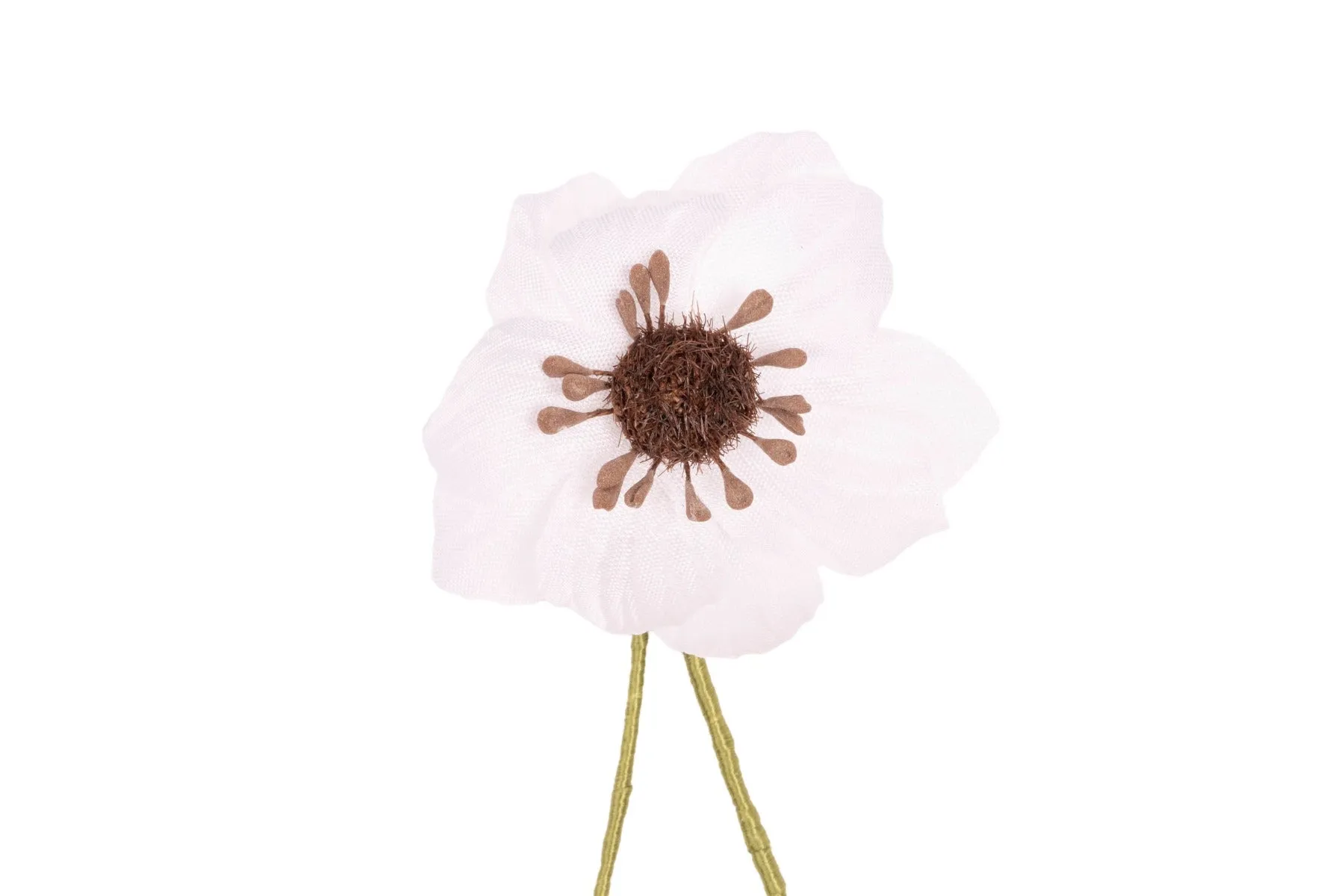 White & Brown Lotus Flower Boutonnière Flower