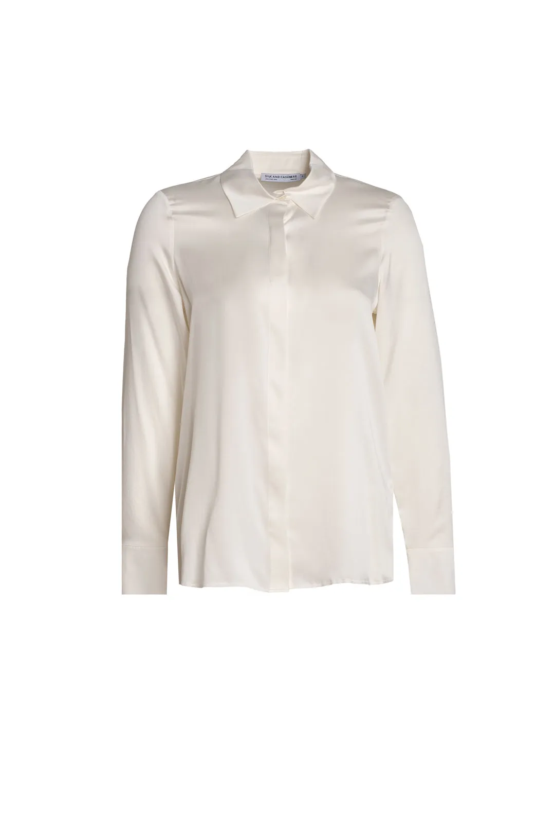 White Audrey Pure Silk  Shirt