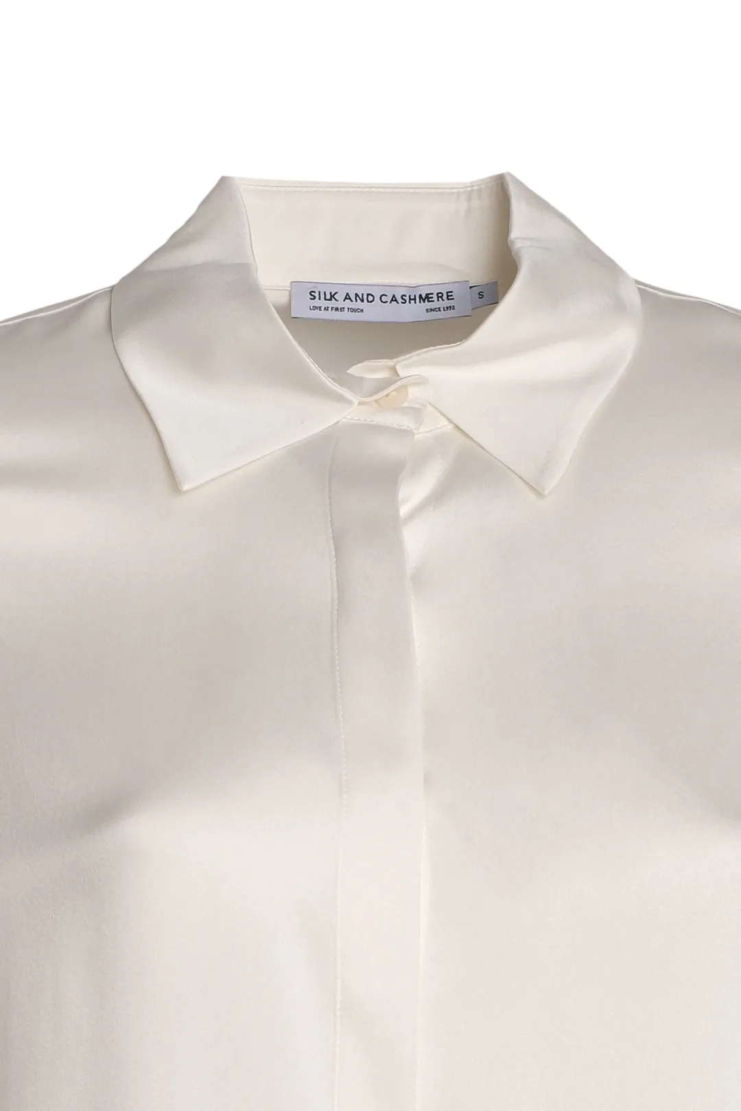 White Audrey Pure Silk  Shirt