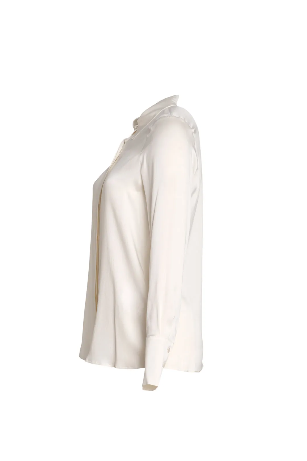 White Audrey Pure Silk  Shirt