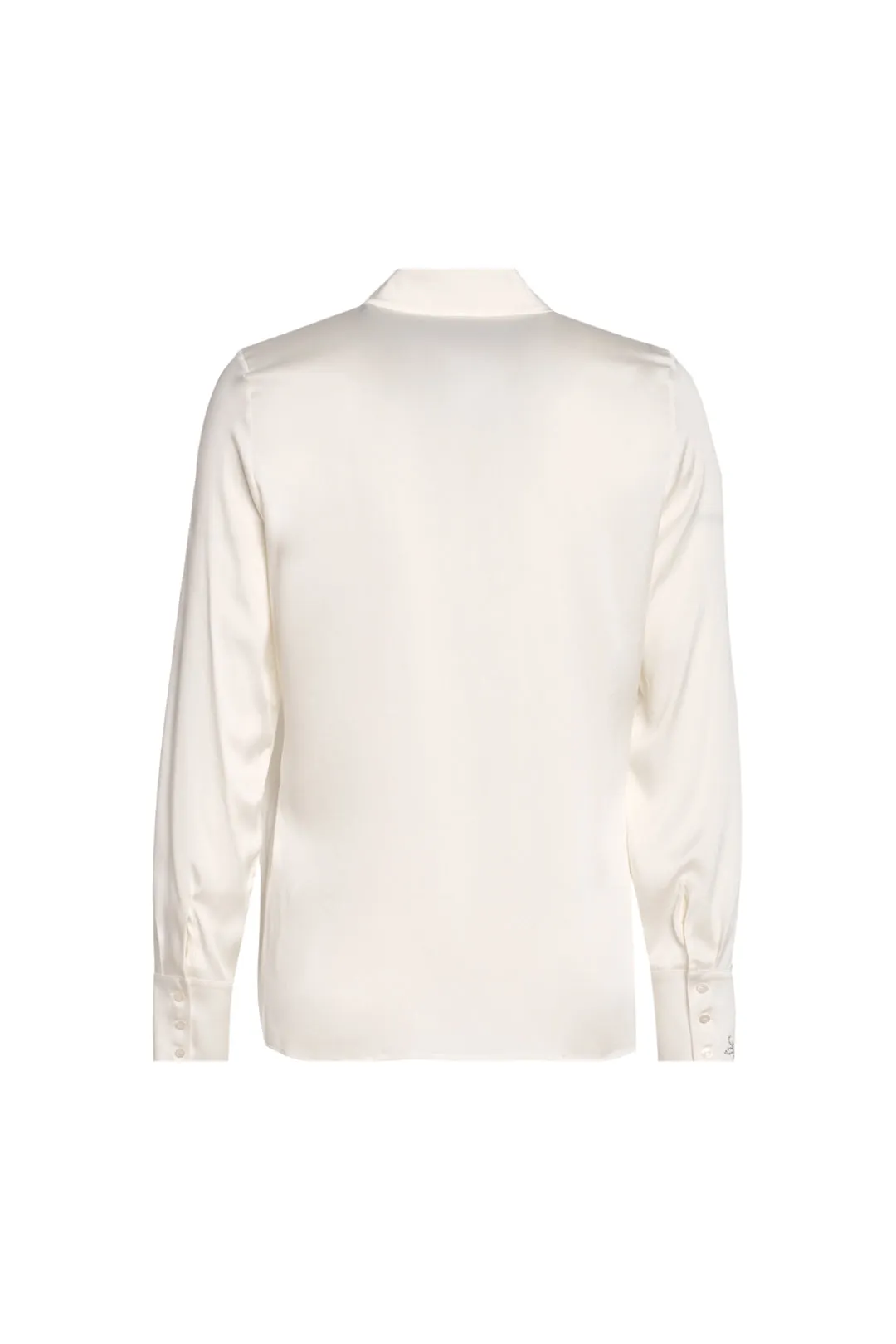 White Audrey Pure Silk  Shirt