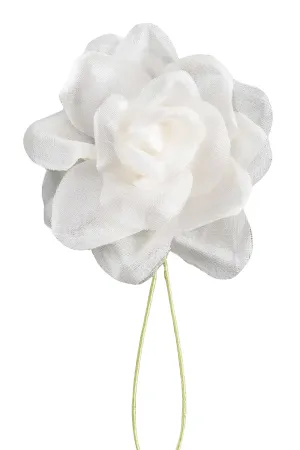 White Spray Rose Boutonnière Flower