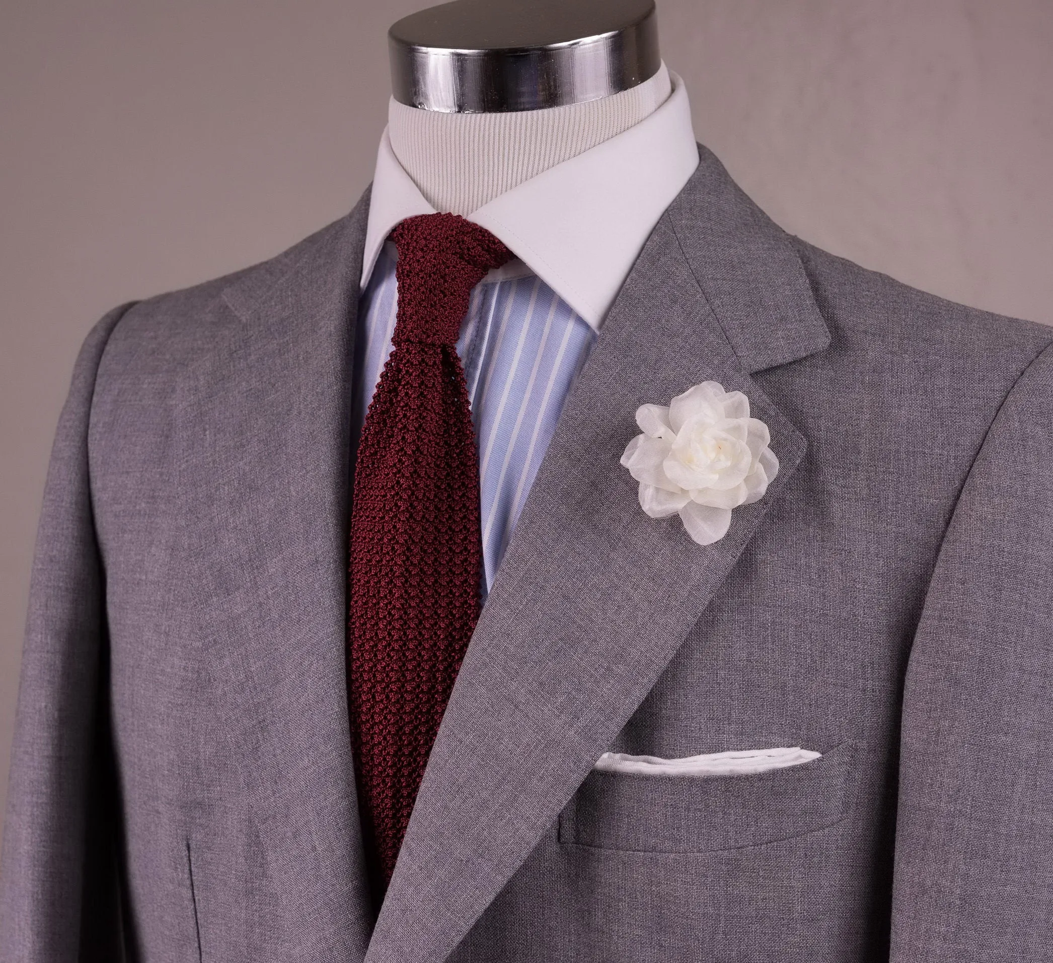 White Spray Rose Boutonnière Flower