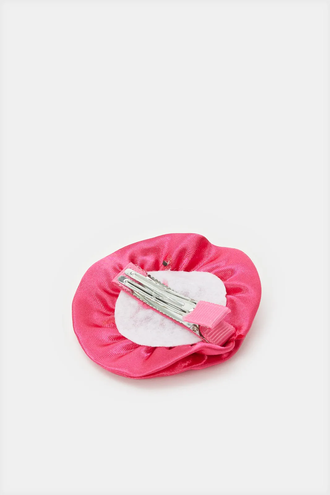 Women Fuchsia Embellished Hair Clip