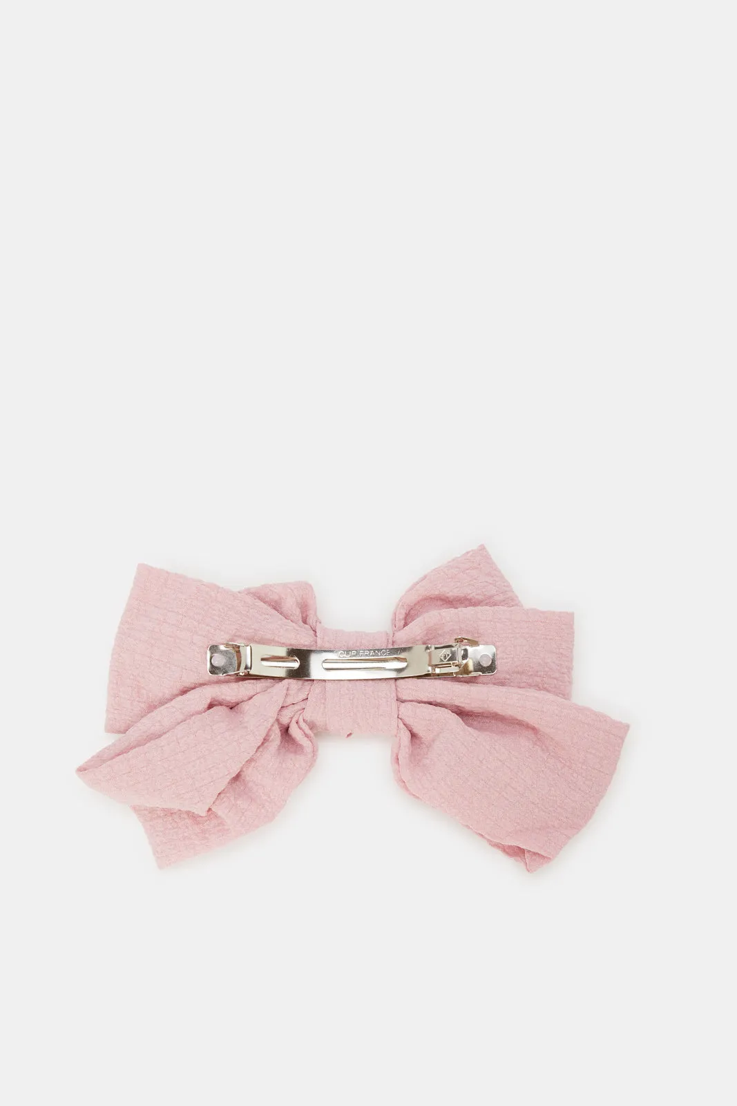 Women Pink Bow Hair Clip